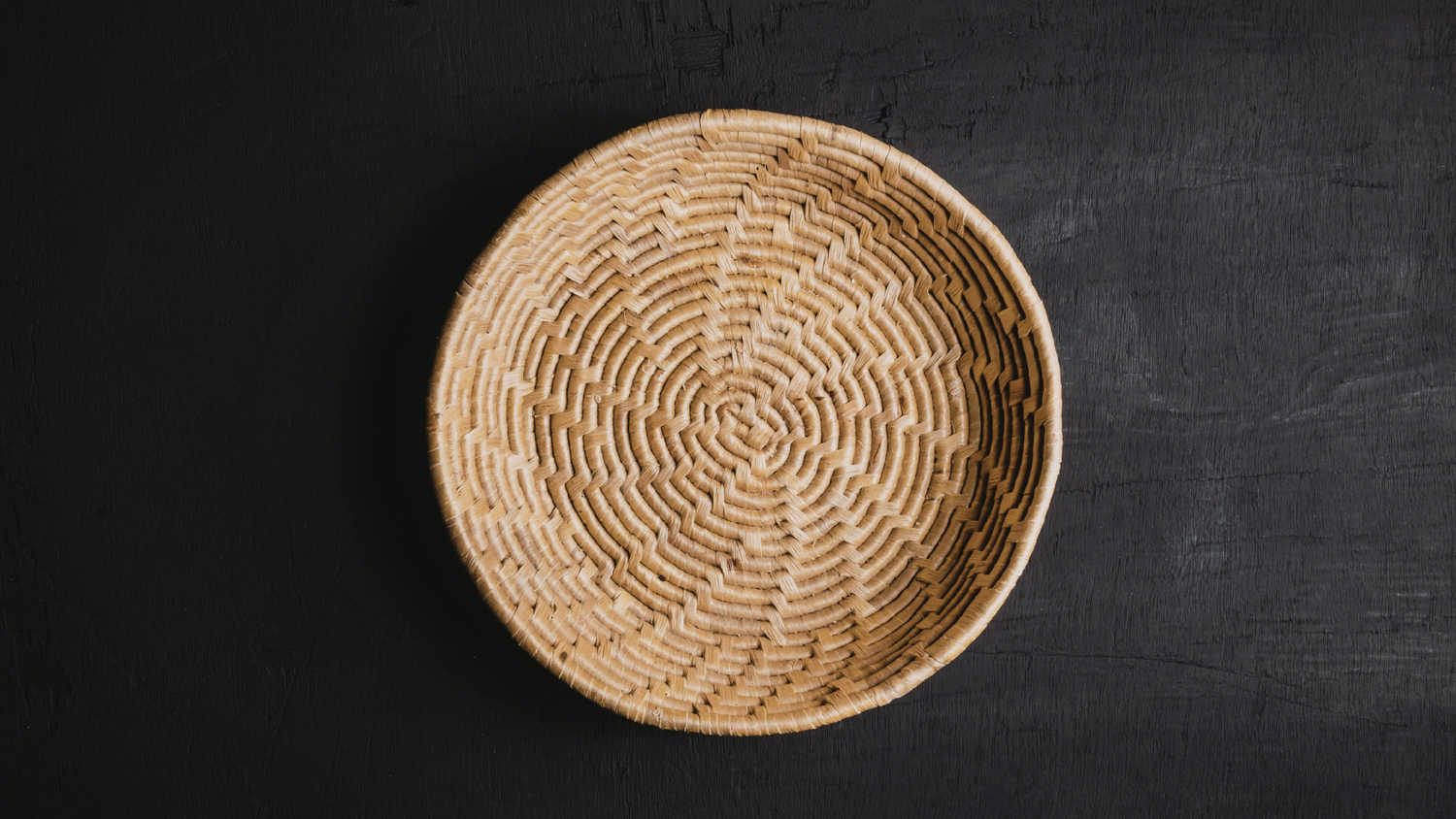 Round Woven Basket For Craft Storage