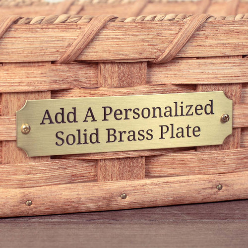 Solid Brass Personalized Engraved Plate Brown