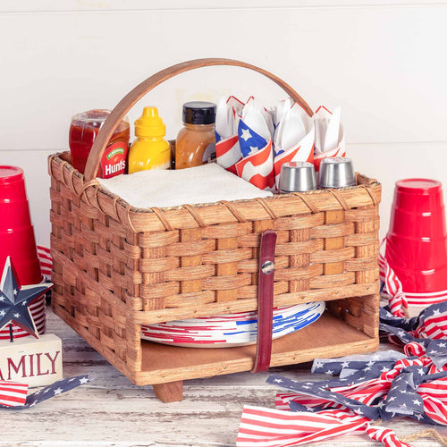Picnic Pal | Tabletop Serveware & Condiment Organizing Caddy Plain
